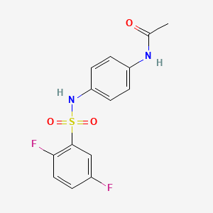 molecular formula C14H12F2N2O3S B10970597 N-(4-{[(2,5-difluorophenyl)sulfonyl]amino}phenyl)acetamide 