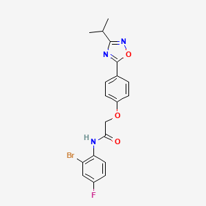 N-(2-bromo-4-fluorophenyl)-2-{4-[3-(propan-2-yl)-1,2,4-oxadiazol-5-yl]phenoxy}acetamide