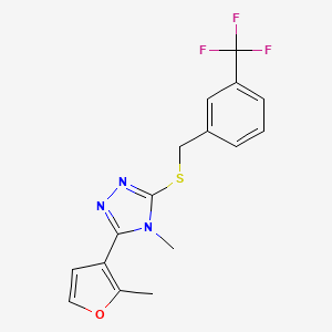 4-methyl-3-(2-methylfuran-3-yl)-5-{[3-(trifluoromethyl)benzyl]sulfanyl}-4H-1,2,4-triazole