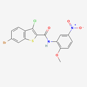 6-bromo-3-chloro-N-(2-methoxy-5-nitrophenyl)-1-benzothiophene-2-carboxamide