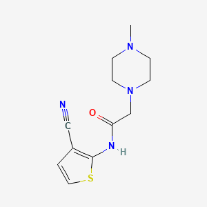 molecular formula C12H16N4OS B10970628 N-(3-cyanothiophen-2-yl)-2-(4-methylpiperazin-1-yl)acetamide 