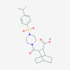 3-[(4-{[4-(Propan-2-yl)phenyl]sulfonyl}piperazin-1-yl)carbonyl]bicyclo[2.2.2]octane-2-carboxylic acid