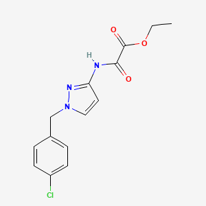 ethyl {[1-(4-chlorobenzyl)-1H-pyrazol-3-yl]amino}(oxo)acetate