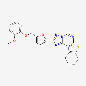 2-{5-[(2-Methoxyphenoxy)methyl]-2-furyl}-8,9,10,11-tetrahydro[1]benzothieno[3,2-E][1,2,4]triazolo[1,5-C]pyrimidine