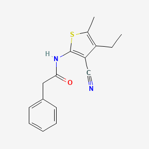 N-(3-cyano-4-ethyl-5-methylthiophen-2-yl)-2-phenylacetamide