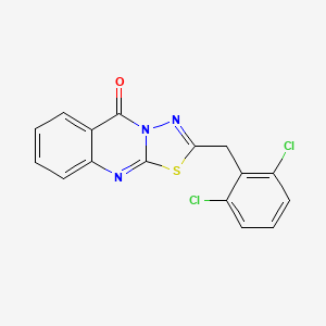 molecular formula C16H9Cl2N3OS B10970698 2-(2,6-dichlorobenzyl)-5H-[1,3,4]thiadiazolo[2,3-b]quinazolin-5-one 