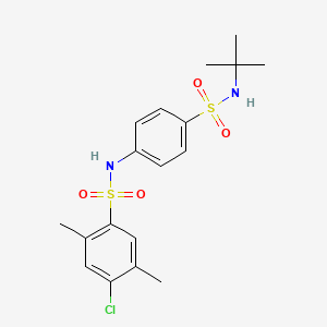 N-[4-(tert-butylsulfamoyl)phenyl]-4-chloro-2,5-dimethylbenzenesulfonamide