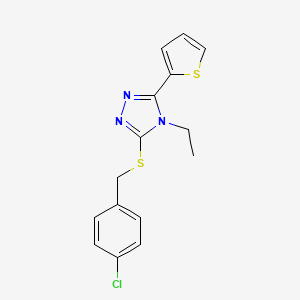 3-[(4-chlorobenzyl)sulfanyl]-4-ethyl-5-(thiophen-2-yl)-4H-1,2,4-triazole