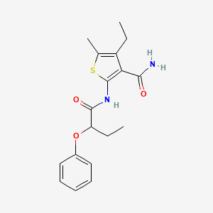 4-Ethyl-5-methyl-2-[(2-phenoxybutanoyl)amino]thiophene-3-carboxamide