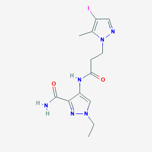 1-ethyl-4-{[3-(4-iodo-5-methyl-1H-pyrazol-1-yl)propanoyl]amino}-1H-pyrazole-3-carboxamide