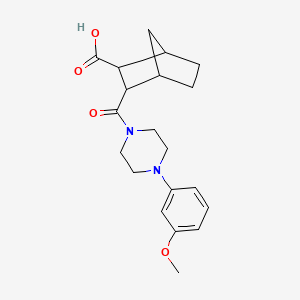 molecular formula C20H26N2O4 B10970801 3-{[4-(3-Methoxyphenyl)piperazin-1-yl]carbonyl}bicyclo[2.2.1]heptane-2-carboxylic acid 