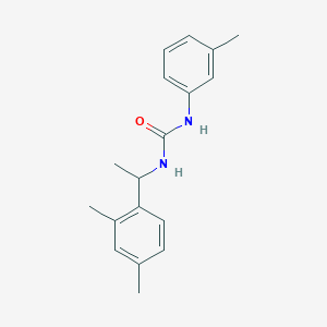 molecular formula C18H22N2O B10970806 1-[1-(2,4-Dimethylphenyl)ethyl]-3-(3-methylphenyl)urea 