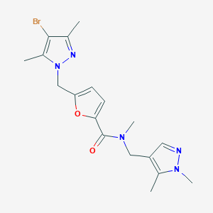 5-[(4-bromo-3,5-dimethyl-1H-pyrazol-1-yl)methyl]-N-[(1,5-dimethyl-1H-pyrazol-4-yl)methyl]-N-methylfuran-2-carboxamide