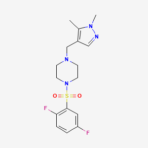 1-[(2,5-difluorophenyl)sulfonyl]-4-[(1,5-dimethyl-1H-pyrazol-4-yl)methyl]piperazine