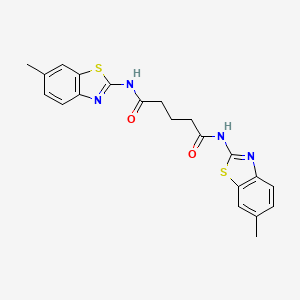 N,N'-bis(6-methyl-1,3-benzothiazol-2-yl)pentanediamide