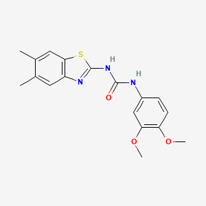 1-(3,4-Dimethoxyphenyl)-3-(5,6-dimethyl-1,3-benzothiazol-2-yl)urea