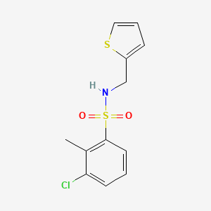 molecular formula C12H12ClNO2S2 B10970852 3-chloro-2-methyl-N-(thiophen-2-ylmethyl)benzenesulfonamide 