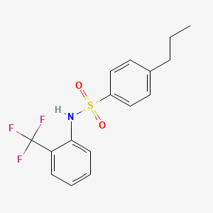 molecular formula C16H16F3NO2S B10970868 4-propyl-N-[2-(trifluoromethyl)phenyl]benzenesulfonamide 