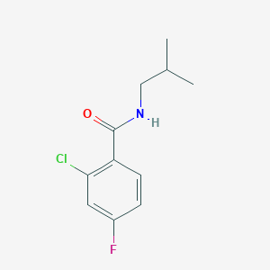 molecular formula C11H13ClFNO B10970871 2-chloro-4-fluoro-N-(2-methylpropyl)benzamide 