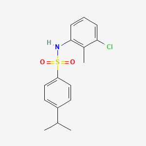 molecular formula C16H18ClNO2S B10970878 N-(3-chloro-2-methylphenyl)-4-(propan-2-yl)benzenesulfonamide 