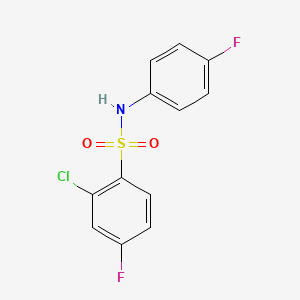 2-chloro-4-fluoro-N-(4-fluorophenyl)benzenesulfonamide