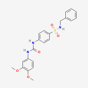 molecular formula C22H23N3O5S B10971014 N-benzyl-4-{[(3,4-dimethoxyphenyl)carbamoyl]amino}benzenesulfonamide 