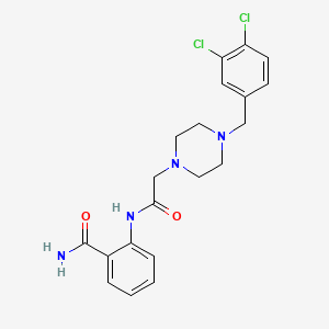 molecular formula C20H22Cl2N4O2 B10971043 2-({[4-(3,4-Dichlorobenzyl)piperazin-1-yl]acetyl}amino)benzamide 