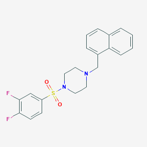 1-[(3,4-Difluorophenyl)sulfonyl]-4-(naphthalen-1-ylmethyl)piperazine