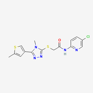 N-(5-chloropyridin-2-yl)-2-{[4-methyl-5-(5-methylthiophen-3-yl)-4H-1,2,4-triazol-3-yl]sulfanyl}acetamide