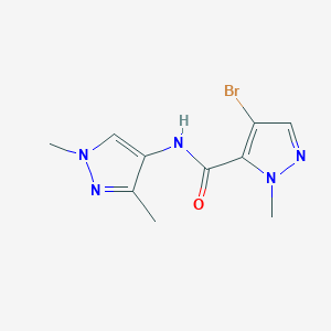 molecular formula C10H12BrN5O B10971119 4-bromo-N-(1,3-dimethyl-1H-pyrazol-4-yl)-1-methyl-1H-pyrazole-5-carboxamide 