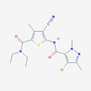 4-bromo-N-[3-cyano-5-(diethylcarbamoyl)-4-methylthiophen-2-yl]-1,3-dimethyl-1H-pyrazole-5-carboxamide