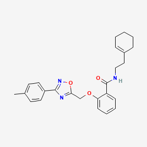 N-[2-(cyclohex-1-en-1-yl)ethyl]-2-{[3-(4-methylphenyl)-1,2,4-oxadiazol-5-yl]methoxy}benzamide