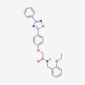 molecular formula C25H23N3O4 B10971157 N-(2-ethoxybenzyl)-2-[4-(3-phenyl-1,2,4-oxadiazol-5-yl)phenoxy]acetamide 