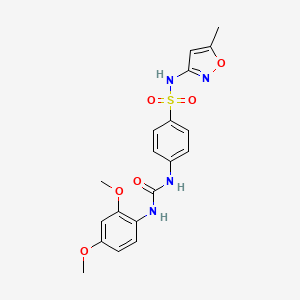 molecular formula C19H20N4O6S B10971165 4-{[(2,4-dimethoxyphenyl)carbamoyl]amino}-N-(5-methyl-1,2-oxazol-3-yl)benzenesulfonamide 