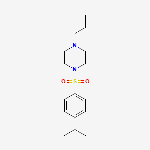 molecular formula C16H26N2O2S B10971172 1-{[4-(Propan-2-yl)phenyl]sulfonyl}-4-propylpiperazine 