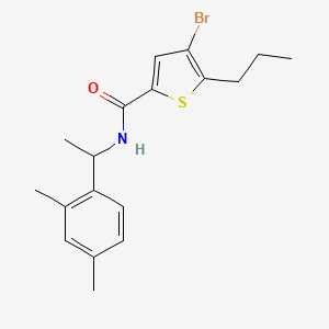 molecular formula C18H22BrNOS B10971203 4-bromo-N-[1-(2,4-dimethylphenyl)ethyl]-5-propylthiophene-2-carboxamide 