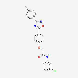 molecular formula C23H18ClN3O3 B10971205 N-(3-chlorophenyl)-2-{4-[3-(4-methylphenyl)-1,2,4-oxadiazol-5-yl]phenoxy}acetamide 