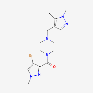 (4-bromo-1-methyl-1H-pyrazol-3-yl){4-[(1,5-dimethyl-1H-pyrazol-4-yl)methyl]piperazin-1-yl}methanone