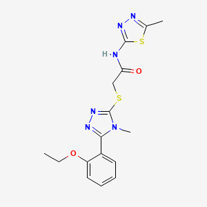 2-{[5-(2-ethoxyphenyl)-4-methyl-4H-1,2,4-triazol-3-yl]sulfanyl}-N-(5-methyl-1,3,4-thiadiazol-2-yl)acetamide