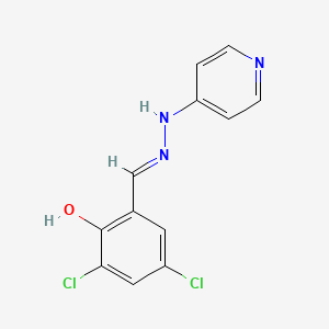 2,4-dichloro-6-{(E)-[2-(pyridin-4-yl)hydrazinylidene]methyl}phenol