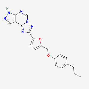 2-{5-[(4-Propylphenoxy)methyl]-2-furyl}-7H-pyrazolo[4,3-E][1,2,4]triazolo[1,5-C]pyrimidine