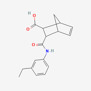 molecular formula C17H19NO3 B10971275 3-[(3-Ethylphenyl)carbamoyl]bicyclo[2.2.1]hept-5-ene-2-carboxylic acid 