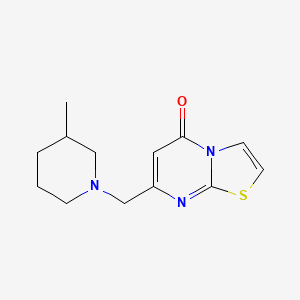 molecular formula C13H17N3OS B10971284 7-[(3-methylpiperidin-1-yl)methyl]-5H-[1,3]thiazolo[3,2-a]pyrimidin-5-one 