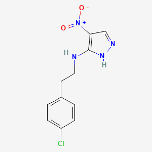 N-[2-(4-chlorophenyl)ethyl]-4-nitro-1H-pyrazol-5-amine