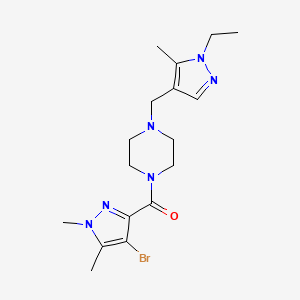 (4-bromo-1,5-dimethyl-1H-pyrazol-3-yl){4-[(1-ethyl-5-methyl-1H-pyrazol-4-yl)methyl]piperazino}methanone