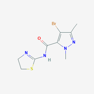 4-bromo-N-(4,5-dihydro-1,3-thiazol-2-yl)-1,3-dimethyl-1H-pyrazole-5-carboxamide