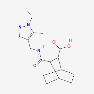 3-{[(1-ethyl-5-methyl-1H-pyrazol-4-yl)methyl]carbamoyl}bicyclo[2.2.2]octane-2-carboxylic acid