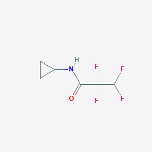 molecular formula C6H7F4NO B10971337 N-cyclopropyl-2,2,3,3-tetrafluoropropanamide 