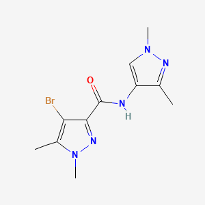 4-bromo-N-(1,3-dimethyl-1H-pyrazol-4-yl)-1,5-dimethyl-1H-pyrazole-3-carboxamide