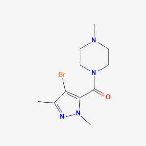 molecular formula C11H17BrN4O B10971348 (4-bromo-1,3-dimethyl-1H-pyrazol-5-yl)(4-methylpiperazin-1-yl)methanone 